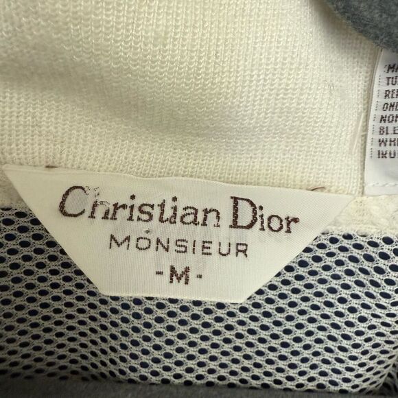 Vintage Christian Dior white and blue menswear windbreaker size medium - Picture 4 of 5